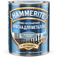 Краска Hammerite для металлических поверхностей с молотковым эффектом глянцевая голубой 0.75 л 0.9 кг