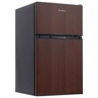 Холодильник Tesler RCT-100 Wood, черный/коричневый