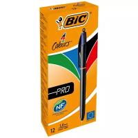 BIC Набор шариковых ручек 4 Colours Pro, 1 мм, 12 шт