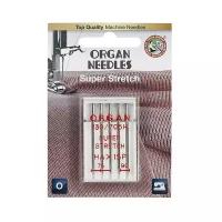 Иглы для швейных машин Organ супер стрейч 5/75-90 Blister (для трикотажа)