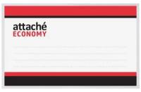 Бейдж Attache Economy горизонтальный 90х55 мм белый булавка/зажим мягкий (50 штук в упаковке, размер вкладыша: 87x55)