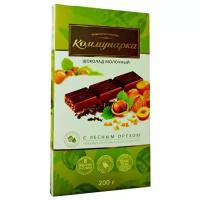 Шоколад Коммунарка Молочный с лесным орехом порционный, какао 31,4%, 200 г