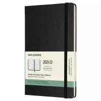 Еженедельник Moleskine ACADEMIC HORIZONTAL Large 130х210мм датир.18мес 208стр. черный