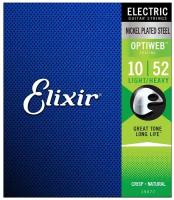 Струны для электрогитары Elixir 19077 Optiweb Light/Heavy 10-52