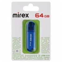 Флешки Mirex Флешка Mirex CANDY BLUE, 64 Гб,USB2.0, чт до 25 Мб/с, зап до 15 Мб/с, синяя