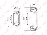 Подшипник ступицы колеса | перед прав / лев | LYNXauto WB1083