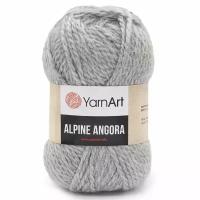 Пряжа для вязания YarnArt 'Alpine Angora' 150гр 150м (20% шерсть, 80% акрил) (334 светло-серый), 3 мотка