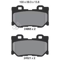 Дисковые тормозные колодки задние Textar 2499501 (4 шт.)