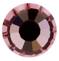 Стразы клеевые PRECIOSA цветные, 3,9 мм, стекло, 144 шт, в пакете, бледный розовый (438-11-612 i)