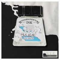 Тушь Winsor&Newton для рисования, белый, стекл. флакон 14мл