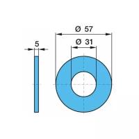 BPW 0332032380 03.320.32.38.0_шайба пальца рессоры м 31x57X6BPW