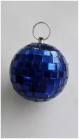 Зеркальный шар синего цвета 5 см