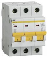 Автоматический выключатель ВА47-29 3Р 5А 4,5кА В IEK (арт. MVA20-3-005-B)