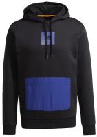 Худи муж. GU1850/adidas/(Q4 FLEECE HD)/BLACK/VICBLU/размер L