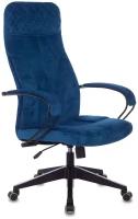 Кресло руководителя CH-608Fabric темно-синий Velvet 29 крестовина пластик / Компьютерное кресло для директора, начальника, менеджера