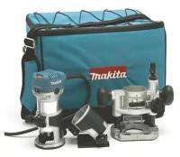 Кромочный фрезер Makita RT0700CX2 - 3 базы и набор из 12 фрез