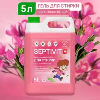 Гель для стирки Шерстяных вещей SEPTIVIT Premium / Гель-концентрат для стирки Септивит / Средство для стирки / Жидкий порошок, 5 литров