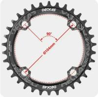 Звезда NW Deckas, круглая 34T, черная, BCD 104