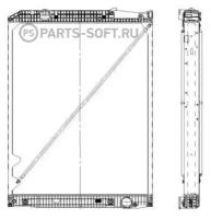NRF 519578 Радиатор MERCEDES Actros 96- охлаждения двигателя с рамкой NRF