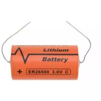 Батарейка MINAMOTO ER 26500/W Lithium, 3.6 В, C (R14), 8500 мАч с аксиальными выводами