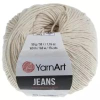 Пряжа YarnArt Jeans (ЯрнАрт Джинс) - 1 моток Цвет: 05 лен 55% хлопок, 45% полиакрил 160м/50г