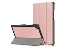 Чехол-обложка для Lenovo Tab M8 TB-8505F/X тонкий умный кожаный на пластиковой основе с трансформацией в подставку розовый