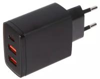 Зарядное устройство Baseus Compact Quick Charger 2xUSB USB Type-C 30W EU Black CCXJ-E01