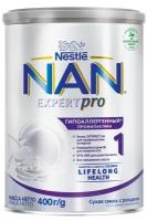 Смесь NAN (Nestlé) Гипоаллергенный 1 ExpertPro, с рождения, 400 г, 400 мл