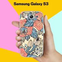 Силиконовый чехол на Samsung Galaxy S3 Цветочки / для Самсунг Галакси С3