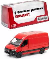 Машинка металлическая Kinsmart 1:48 Mercedes-Benz Sprinter KT5426D инерционная, двери открываются / Красный