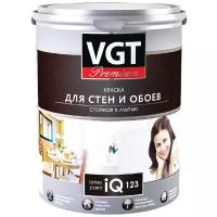 Краска акриловая VGT Premium для стен и обоев IQ123 глубокоматовая белый 0.8 л 1.2 кг