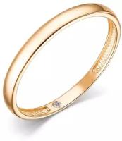АЛЬКОР Золотое кольцо с бриллиантом 15324-100