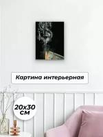 Картина на стену 20х30 Доллар Дым Деньги