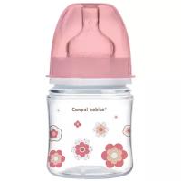 Canpol babies Бутылочка PP EasyStart с широким горлышком антиколиковая, 120 мл, 0+ Newborn baby, цвет: розовый