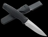 Нож фиксированный с ножнами туристический тактический походный охотничий для выживания и охоты GANZO G806 черный