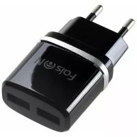 Сетевая зарядка FaisON 2хUSB, 2.4А, чёрный, HC12