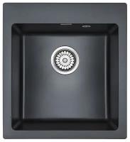 Кухонная мойка кварцевая 46,5 см Paulmark Zemar Quarz BLM черная