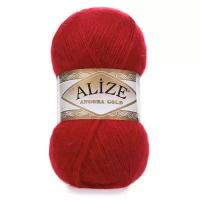 Пряжа Alize Angora Gold, 20 % шерсть, 80 % акрил, 100 г, 550 м, 1 шт., 106 красный