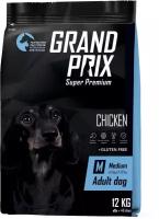 Сухой корм для взрослых собак средних пород GRAND PRIX Medium Adult с курицей, 12 кг