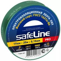 Изолента ПВХ зеленая 19мм 20м Safeline