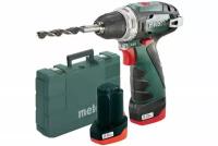 Дрель-шуруповерт аккумуляторная METABO PowerMaxx BS Basic (600080500), 2 АКБ, быстрая ЗУ, бол. кейс