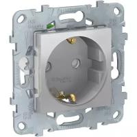 Розетка Schneider Electric NU505730 UNICA, 16 А, с защитной шторкой, с заземлением