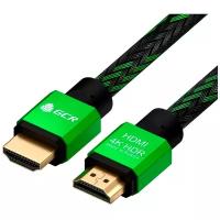 Кабель GCR HDMI - HDMI (GCR-HM481), 2 м, 1 шт., зеленый/черно-зеленый