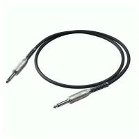 Proel BULK100LU05 - сценический иструментальный кабель, 6.3 mono Jack-6.3 mono Jack 0.5 м