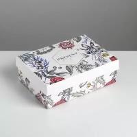 Коробка складная «Цветы», 21 × 15 × 7 см 5111274