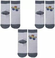 Комплект из 3 пар детских носков Носкофф (АЛСУ) рис. 4083, серо-бежевые