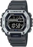 Наручные часы CASIO Collection MWD-110H-8B, серый, черный