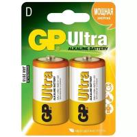 Gp Батарейки Ultra Alkaline 13AU-CR2 13AU LR20, 2 шт D 2 шт. в уп-ке