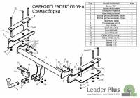 Фаркоп ТСУ для OPEL VECTRA C (седан) 2002/3-2008 Лидер Плюс (Арт. O103-A)