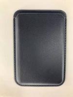 Кожаный чехол-бумажник для карт и визиток / Синий / Картхолдер MagSafe совместимый с Iphone